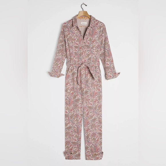 Anthropologie Pants - Anthropologie Paisley Utility Jumpsuit Size Small
